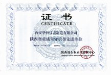 陜西省重質(zhì)量守信譽先進單位